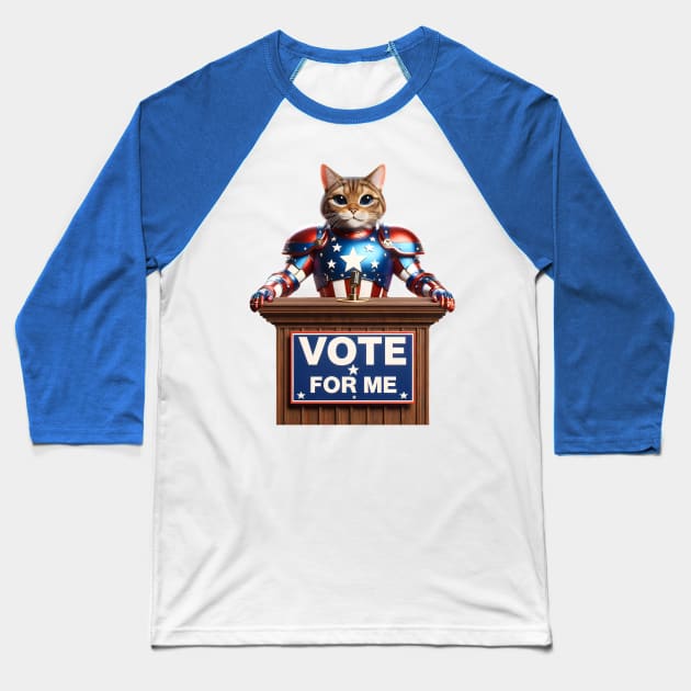 patriotic armored cat Baseball T-Shirt by FnF.Soldier 